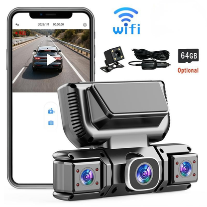 360 Degree View 4 Channel Dash Camera