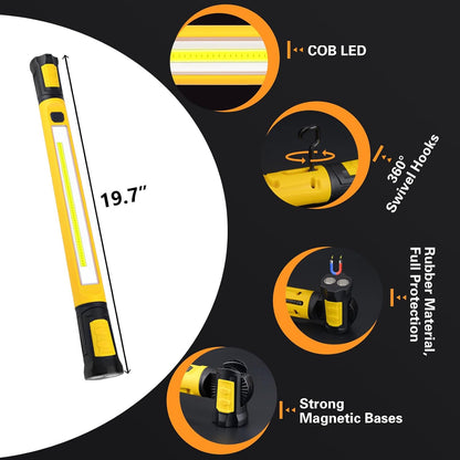 3000LM Rechargeable LED Magnetic Light Bar with Hooks