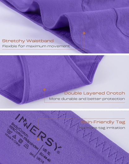 Women's Plus Size XL-5XL High Waisted Cotton Underwear