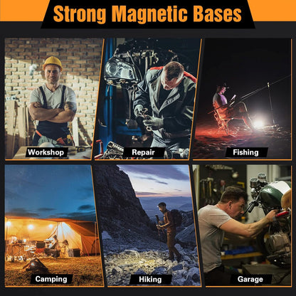 3000LM Rechargeable LED Magnetic Light Bar with Hooks