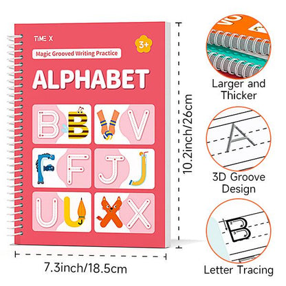 6 Reusable Grooved Handwriting Workbook for Kids